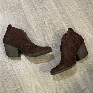 Coconuts by Matisse Leopard Print Ankle Booties